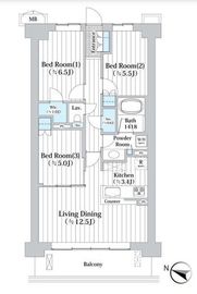 アビティグランデ砧 4階 間取り図