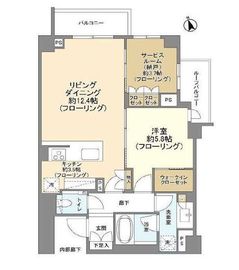 ブランズ六本木 4階 間取り図