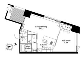 We Will 八丁堀 702 間取り図