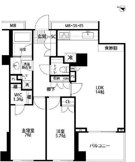 センチュリーフォレスト 3階 間取り図