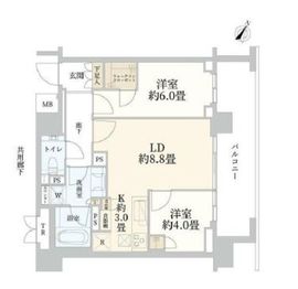 ザ・パークハウス高輪松ヶ丘 4階 間取り図