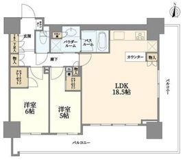 品川イーストシティタワー 19階 間取り図