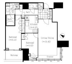 THE ROPPONGI TOKYO CLUB RESIDENCE 24階 間取り図