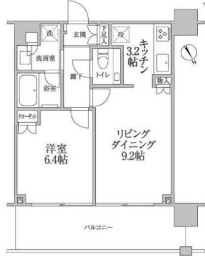 シティタワー新宿 22階 間取り図