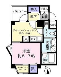 アルシオンエアポートタワー 5階 間取り図