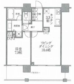 シティタワー新宿 16階 間取り図