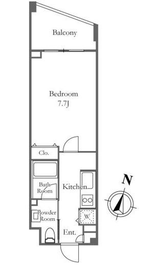 JMFレジデンス世田谷三宿 414 間取り図