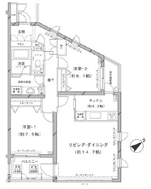 MFPRコート代官山 318 間取り図