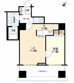 サンウッド品川天王洲タワー 6階 間取り図