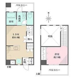 アビオン中野坂上 A255 間取り図