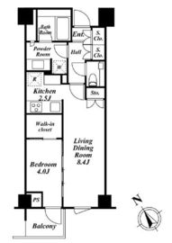 ブランズ六本木 1階 間取り図