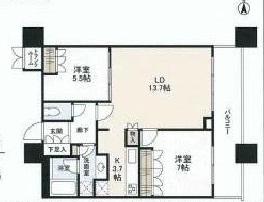 パークタワーグランスカイ 24階 間取り図