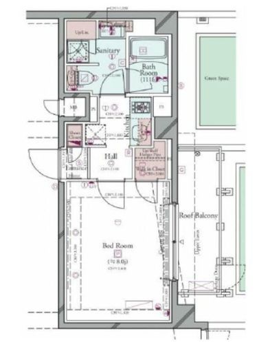 コンシェリア門前仲町AQUA VERT 4階 間取り図