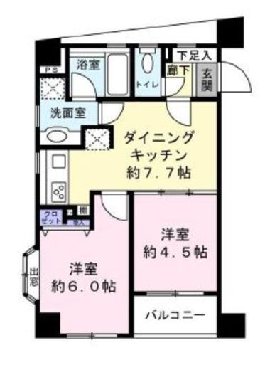 デュオ・スカーラ品川大井町 4階 間取り図