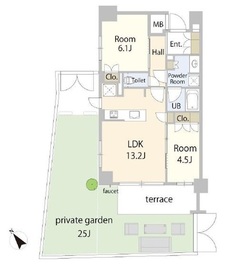 イニシアイオ武蔵小山 1階 間取り図