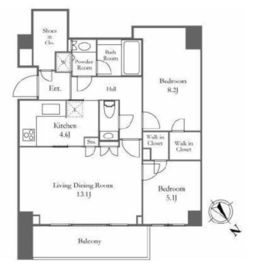 南平台ハウス 4階 間取り図