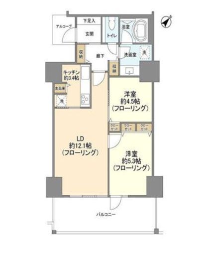 ダイアパレス飛鳥山 16階 間取り図