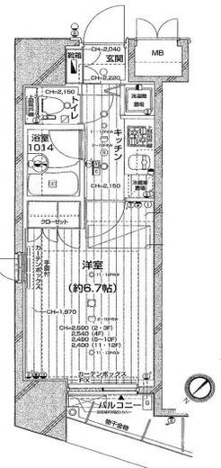 グラーサ東京イースト 7階 間取り図