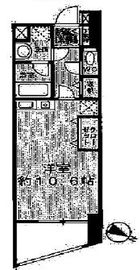 カームコート白金高輪 203 間取り図