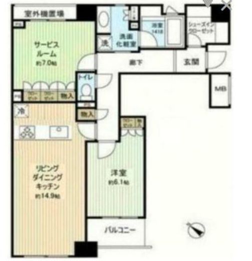 パークハウスエスプラナード 9階 間取り図