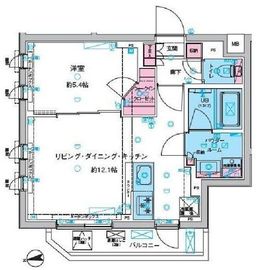 ガリシア旗の台 2階 間取り図