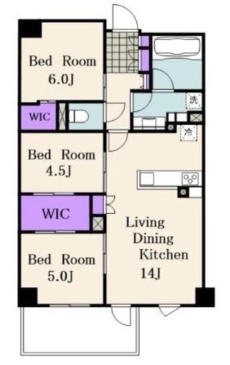 クレヴィア西馬込 3階 間取り図