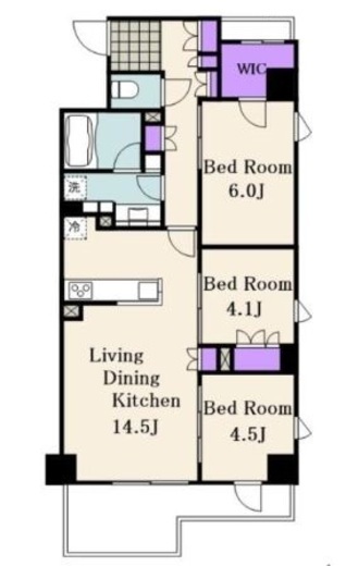 クレヴィア西馬込 3階 間取り図