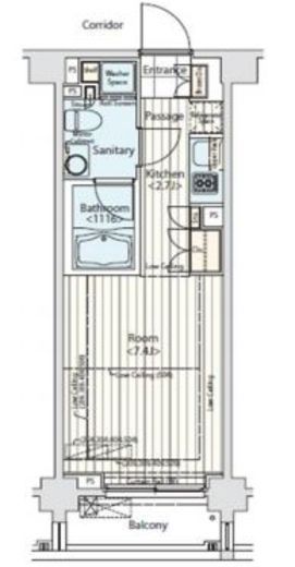 イプセ蒲田ウエスト 304 間取り図