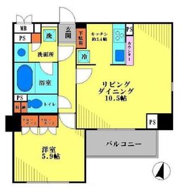コートリヴィエール東六郷 4階 間取り図