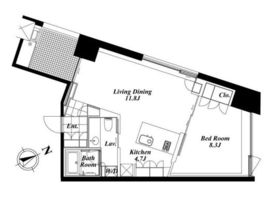 We Will 八丁堀 802 間取り図