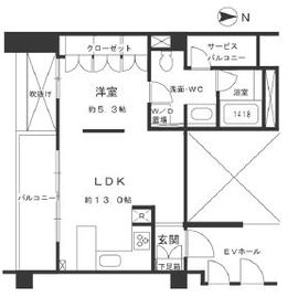 オークウッドハウス 302 間取り図