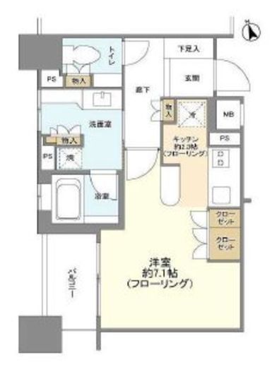 ファミール新宿グランスイートタワー 2階 間取り図