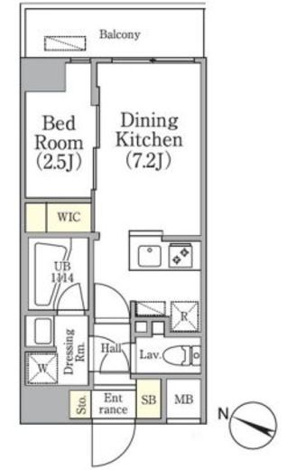 アジールコート三軒茶屋 603 間取り図