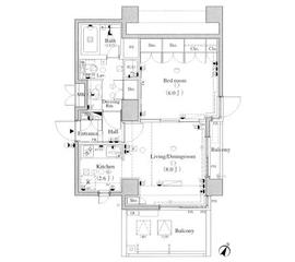 パークアクシス明治神宮前 306 間取り図