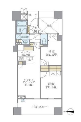 ブリリア大山町 7階 間取り図