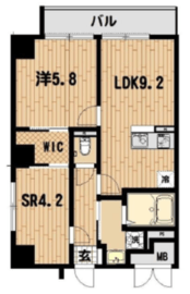 グレイスコート清澄白河 201 間取り図