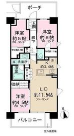 パークホームズ船堀 6階 間取り図