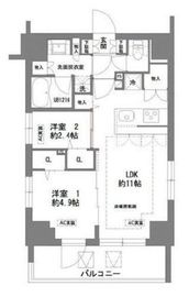 ラグゼナ日本橋 201 間取り図