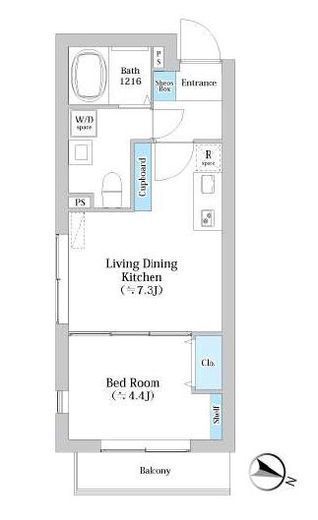 COMPOSITE目黒学芸大学THEPARK 402 間取り図