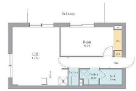LEGALAND駒沢大学ANNEX (リーガランド駒沢大学アネックス) 402 間取り図