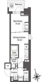 ミリアレジデンス浅草駒形 503 間取り図
