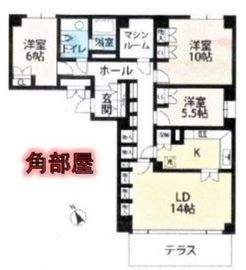 東高ペアシティミューゼ高輪 3階 間取り図