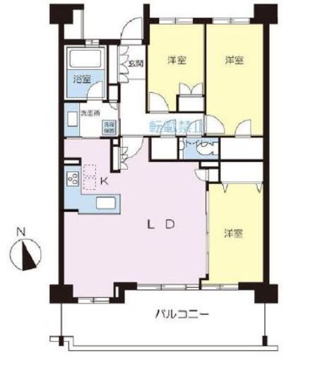 桜上水ガーデンズ 1階 間取り図