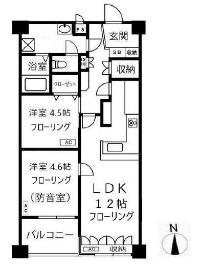 インペリアル広尾 6階 間取り図