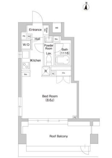 プライムアーバン三軒茶屋 701 間取り図