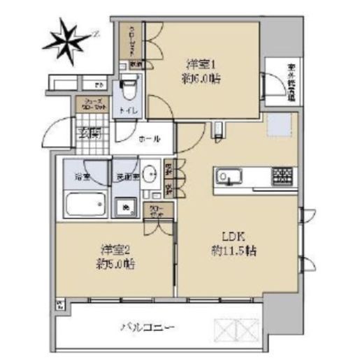 ライオンズ東銀座レジデンス 3階 間取り図