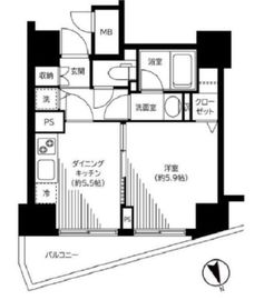 銀座レジデンス伍番館 9階 間取り図