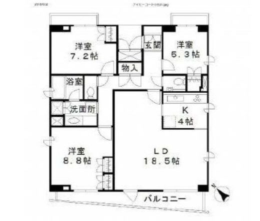 小石川コート 3階 間取り図