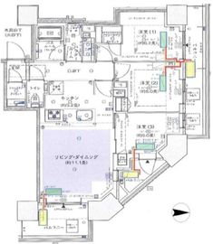 シティタワー国分寺ザ・ツインイースト 25階 間取り図