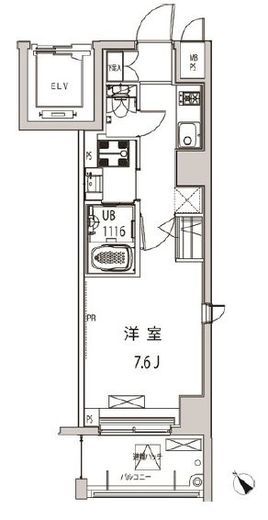 グローリア十条 501 間取り図